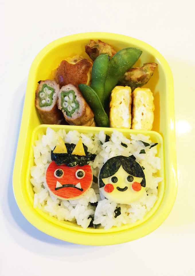 節分キャラ弁 鬼と福-レシピのメイン写真