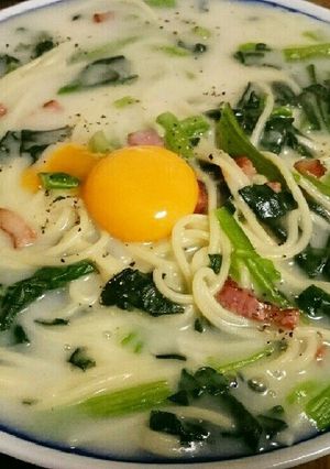 カルボナーラ風スパゲッティ-レシピのメイン写真