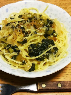 信夫冬菜とジャコのパスタ-レシピのメイン写真