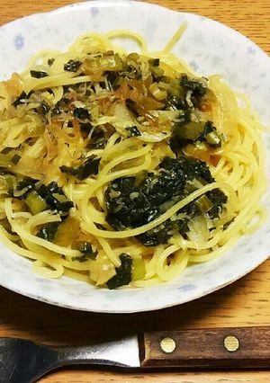 信夫冬菜とジャコのパスタ-レシピのメイン写真