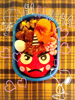 節分キャラ弁-レシピのメイン写真