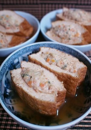 体がポカポカ温まる♪「厚揚げの肉詰め」-レシピのメイン写真