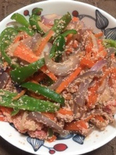 たらこと野菜のごま油炒め-レシピのメイン写真