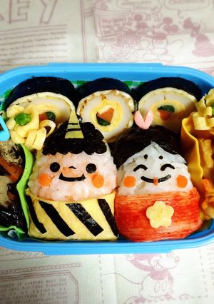 ちくわde恵方巻♡鬼さん福さんの節分弁当-レシピのメイン写真