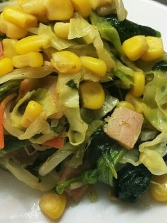 ほうれん草の野菜炒め-レシピのメイン写真