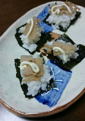 残ったれんこんの金平で手巻きごはん-レシピのメイン写真
