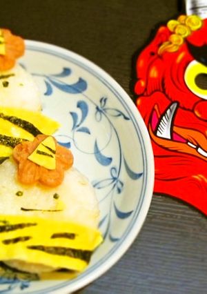 節分☆まん丸お握りdeキュートな鬼ちゃん-レシピのメイン写真