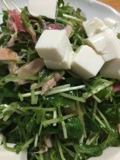 豆苗サラダ-レシピのメイン写真
