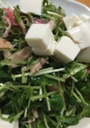 豆苗サラダ-レシピのメイン写真