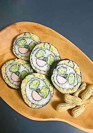 恵方巻きに☆生茶パンダ先生太巻き-レシピのメイン写真