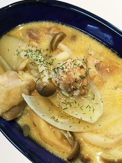 鶏肉ときのこの豆乳煮-レシピのメイン写真