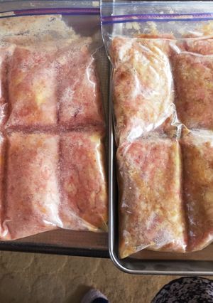 冷凍保存:ひき肉編。味噌味とマヨネーズ-レシピのメイン写真