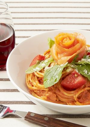 サーモンのフラワーパスタ-レシピのメイン写真