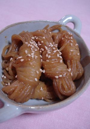 手巻きしらたきのカレー味噌風味-レシピのメイン写真