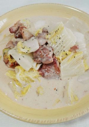 白菜と鶏肉のクリーム煮-レシピのメイン写真