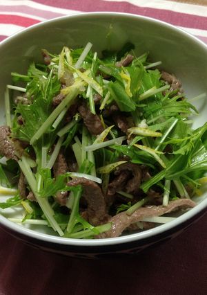 牛タンと水菜の超カンタンあっさり和え-レシピのメイン写真