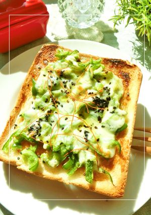 ピーマン×なんば味噌の和トースト-レシピのメイン写真