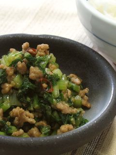 ご飯のお供に!大根の葉のピリ辛みそ炒め-レシピのメイン写真
