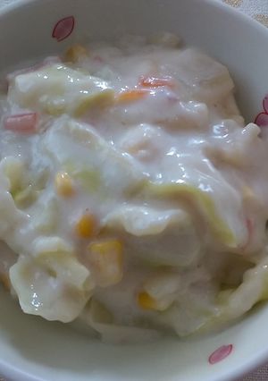 キャベツたっぷりホワイトクリーム-レシピのメイン写真