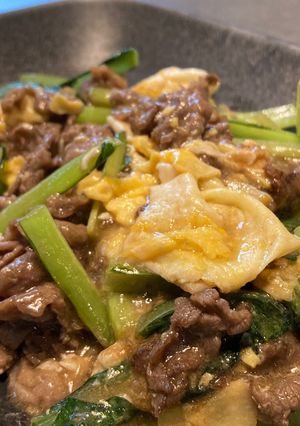 牛肉と青菜のオイスターソース炒め-レシピのメイン写真