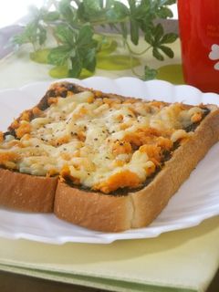 おろし人参と海苔の佃煮のチーズトースト-レシピのメイン写真