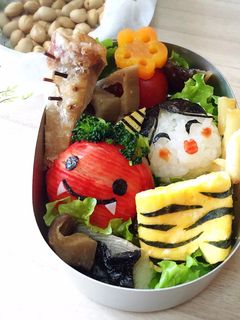 節分キャラ弁!鬼のパンツとチキンのこん棒-レシピのメイン写真