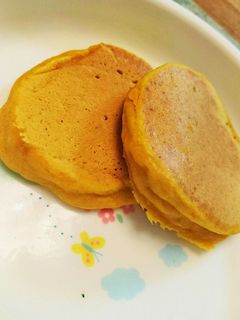 卵不使用*かぼちゃホットケーキ*離乳食-レシピのメイン写真