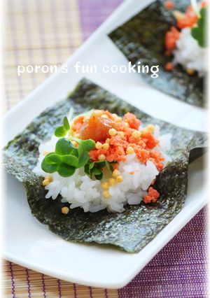 鮭と梅干し＊お茶漬けみたいな手まきごはん-レシピのメイン写真