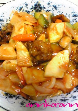簡単おいしい『薄切り肉で作る酢豚』-レシピのメイン写真