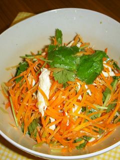 ゆで鶏で人参と三つ葉の和え物-レシピのメイン写真