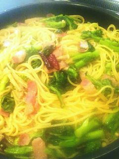 菜の花の和風パスタ-レシピのメイン写真