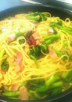 菜の花の和風パスタ-レシピのメイン写真