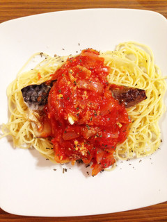 塩さばパスタトマトソース-レシピのメイン写真
