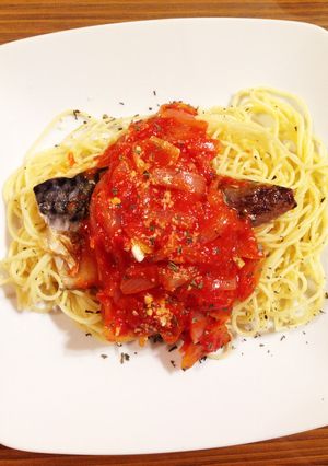 塩さばパスタトマトソース-レシピのメイン写真