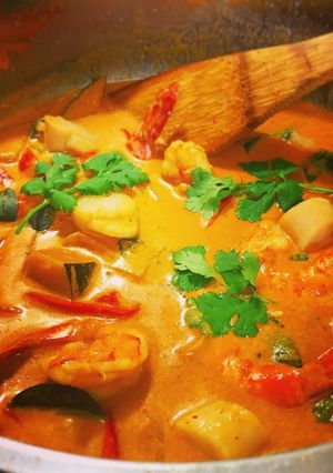 海老・ホタテ・かぼちゃのレッドカレー-レシピのメイン写真
