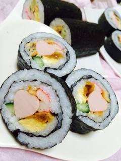魚肉ラブリーハート?太巻き♡-レシピのメイン写真