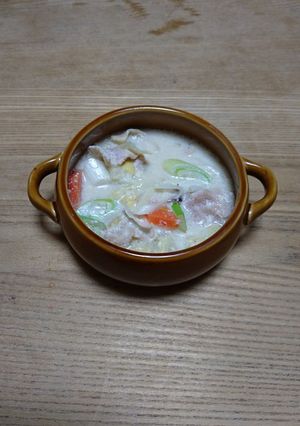 酒粕入り豆乳と白菜のス—プ-レシピのメイン写真