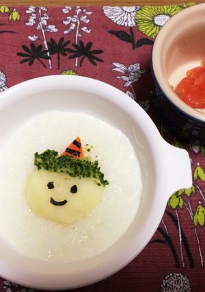 節分*おにさんのおかゆ~離乳食~-レシピのメイン写真