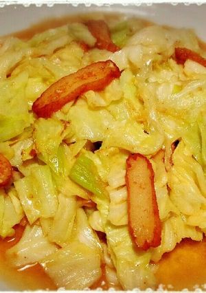 薩摩揚げとキャベツの味噌バター炒め☆-レシピのメイン写真
