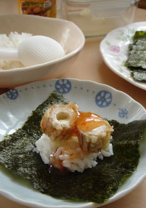 ちくわ天で手まきごはん-レシピのメイン写真