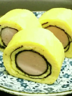 魚肉ソーセージ★クルクル渦巻きの玉子焼き-レシピのメイン写真