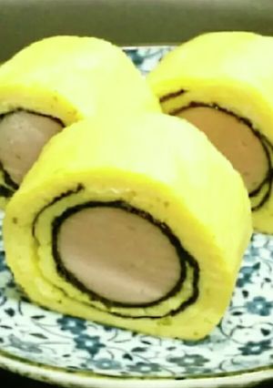 魚肉ソーセージ★クルクル渦巻きの玉子焼き-レシピのメイン写真