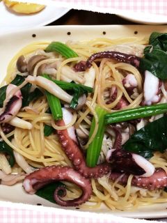 タコときのこの和風パスタ-レシピのメイン写真