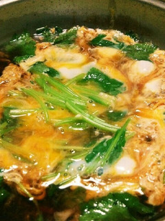 甘辛!キノコと三つ葉のふんわり卵とじ!-レシピのメイン写真