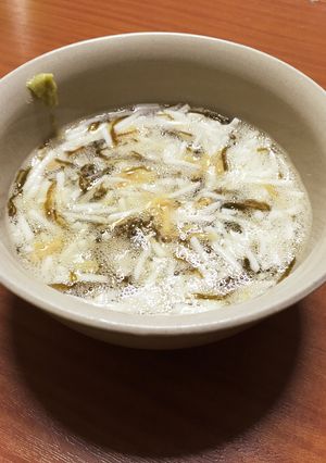 簡単過ぎ 長芋ともずく酢となめ茸合え♡-レシピのメイン写真