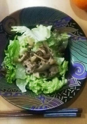 キノコと豚肉のオリーブソルトサラダ-レシピのメイン写真