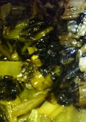 広島菜の古漬けの油炒め(高菜でもO.K)-レシピのメイン写真