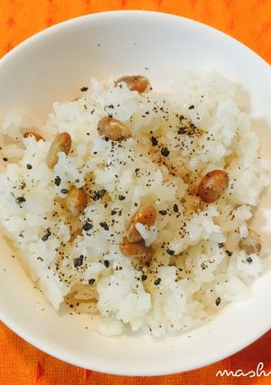 節分で残った福豆を入れて ご飯を炊く-レシピのメイン写真