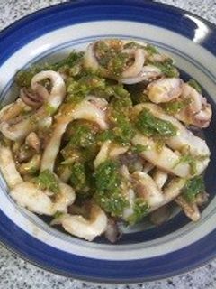 いかとふきのとうの味噌和え-レシピのメイン写真