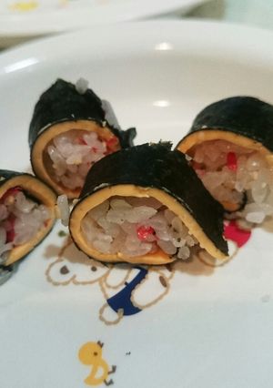 一歳児の恵方巻に～手巻き寿司風？-レシピのメイン写真